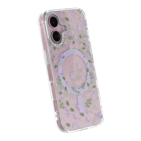 iPhone 17 Skal Blommigt MagSafe Lila