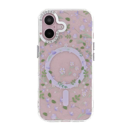 iPhone 17 Skal Blommigt MagSafe Lila