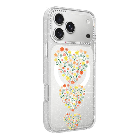 iPhone 17 Pro Skal Blommigt MagSafe Hjärtan