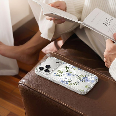 iPhone 17 Pro Max Skal Blommigt MagSafe Blå