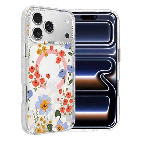 iPhone 17 Pro Max Skal Blommigt MagSafe Orange
