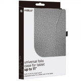 Celly Fodral Universal Folio upp till 11" Grå