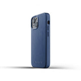 Mujjo iPhone 13 Mini Skal Full Leather Case Monaco Blue