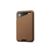 Mujjo MagSafe Korthållare Full Leather Magnetic Wallet Dark Tan
