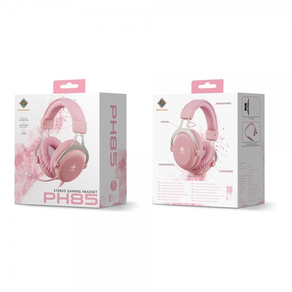 Deltaco Gaming PH85 Stereo Gamingheadset Rosa