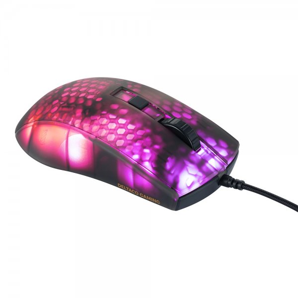 Deltaco Gaming DM310 Gaming Mus Semitransparent RGB Svart