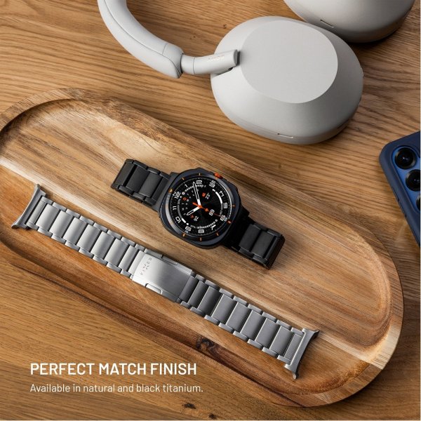 Fixed Garmin QuickFit 22mm Armband Titanium Strap Svart