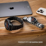 Fixed Garmin QuickFit 26mm Armband Titanium Strap Svart