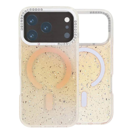 iPhone 17 Pro Skal Glitter Diamond MagSafe Guld