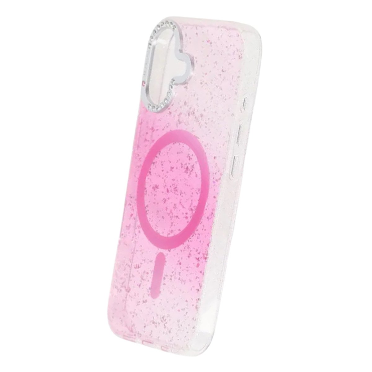 iPhone 17 Skal Glitter Diamond MagSafe Rosa