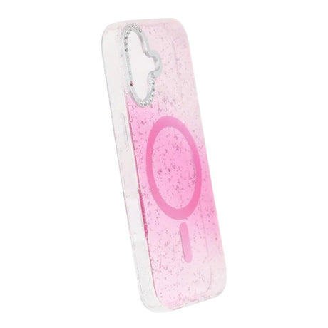iPhone 17 Skal Glitter Diamond MagSafe Rosa