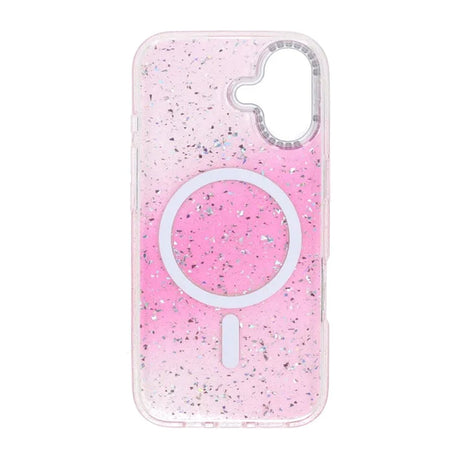 iPhone 17 Skal Glitter Diamond MagSafe Rosa