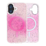 iPhone 17 Skal Glitter Diamond MagSafe Rosa