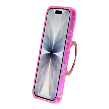 iPhone 17 Skal Glitter Stativ MagSafe Röd