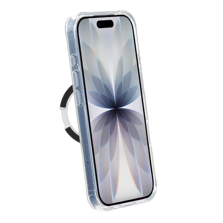 iPhone 17 Skal Glitter Stativ MagSafe Vit