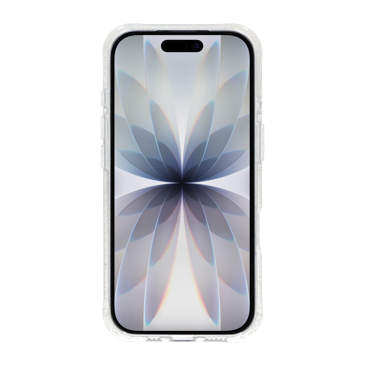 iPhone 17 Skal Glitter Stativ MagSafe Vit