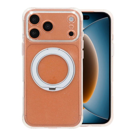 iPhone 17 Pro/iPhone 18 Pro Skal Glitter Stativ MagSafe Vit
