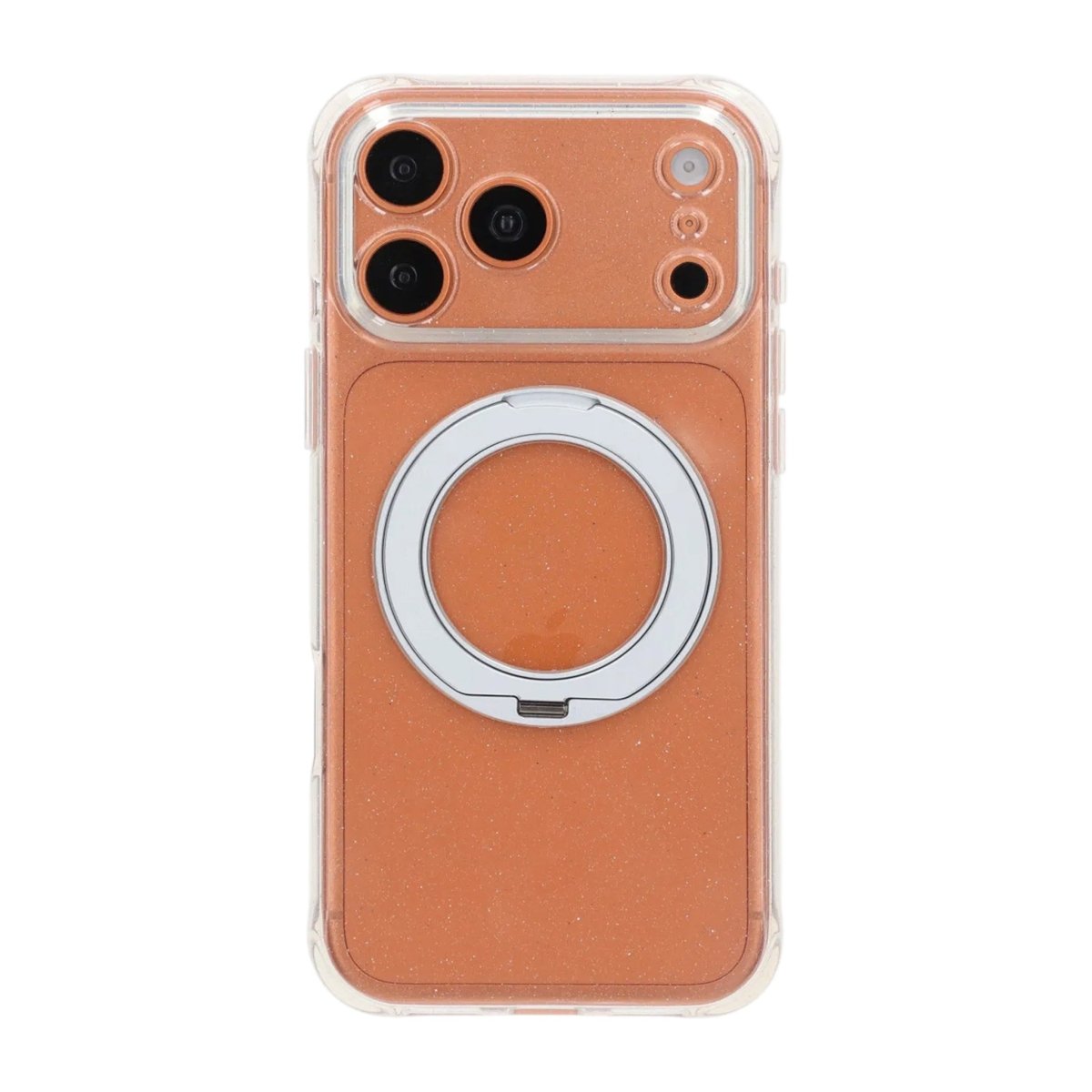 iPhone 17 Pro/iPhone 18 Pro Skal Glitter Stativ MagSafe Vit