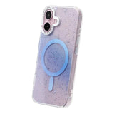 iPhone 16 Skal Glitter Diamond MagSafe Blå