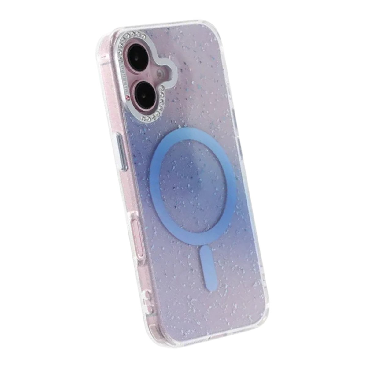 iPhone 16 Skal Glitter Diamond MagSafe Blå