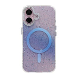 iPhone 16 Skal Glitter Diamond MagSafe Blå