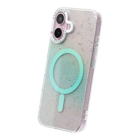 iPhone 16 Skal Glitter Diamond MagSafe Grön