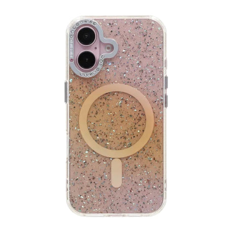 iPhone 16 Skal Glitter Diamond MagSafe Guld