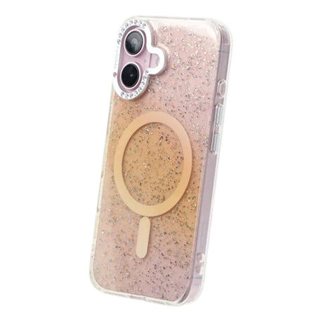 iPhone 16 Skal Glitter Diamond MagSafe Guld