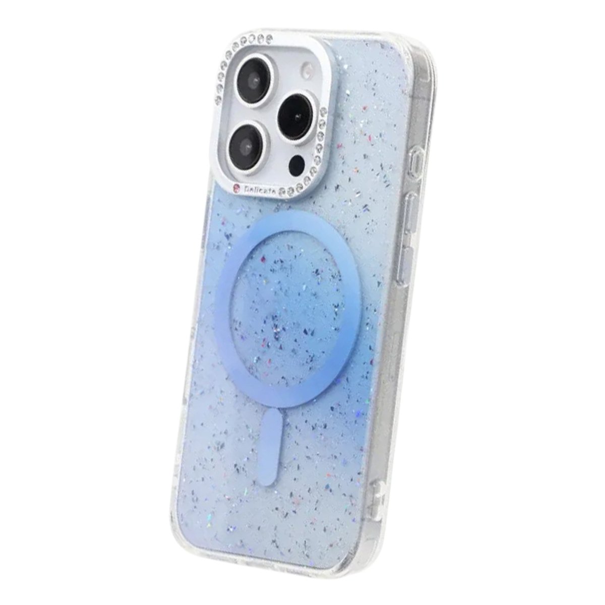 iPhone 16 Pro Skal Glitter Diamond MagSafe Blå