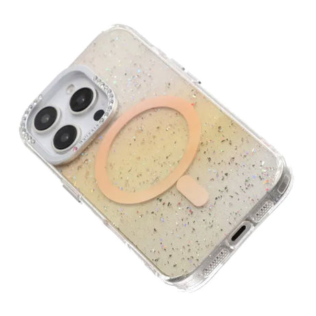 iPhone 16 Pro Skal Glitter Diamond MagSafe Guld