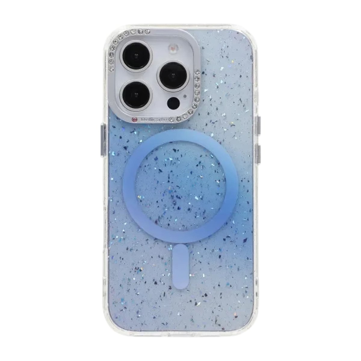 iPhone 16 Pro Max Skal Glitter Diamond MagSafe Blå