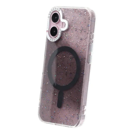 iPhone 16 Skal Glitter Diamond MagSafe Svart