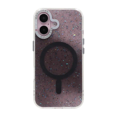 iPhone 16 Skal Glitter Diamond MagSafe Svart