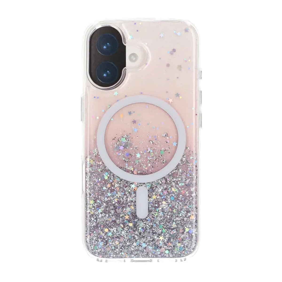 iPhone 17 Skal Glitter Stjärnor MagSafe Lila