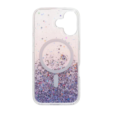 iPhone 17 Skal Glitter Stjärnor MagSafe Lila