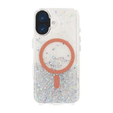 iPhone 17 Skal Glitter Stjärnor MagSafe Orange