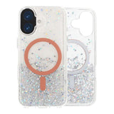 iPhone 17 Skal Glitter Stjärnor MagSafe Orange