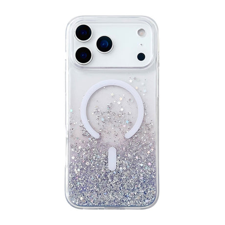 iPhone 17 Pro Max Skal Glitter Stjärnor MagSafe Lila
