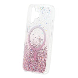 iPhone 17 Skal Glitter Stjärnor MagSafe Rosa