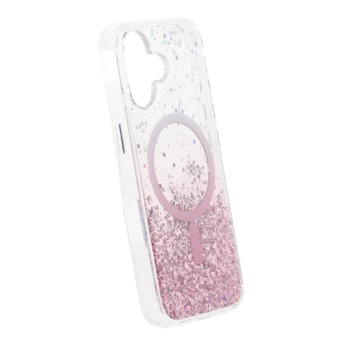 iPhone 17 Skal Glitter Stjärnor MagSafe Rosa