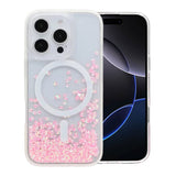 iPhone 16 Pro Max Skal Diamond Quicksand MagSafe Rosa