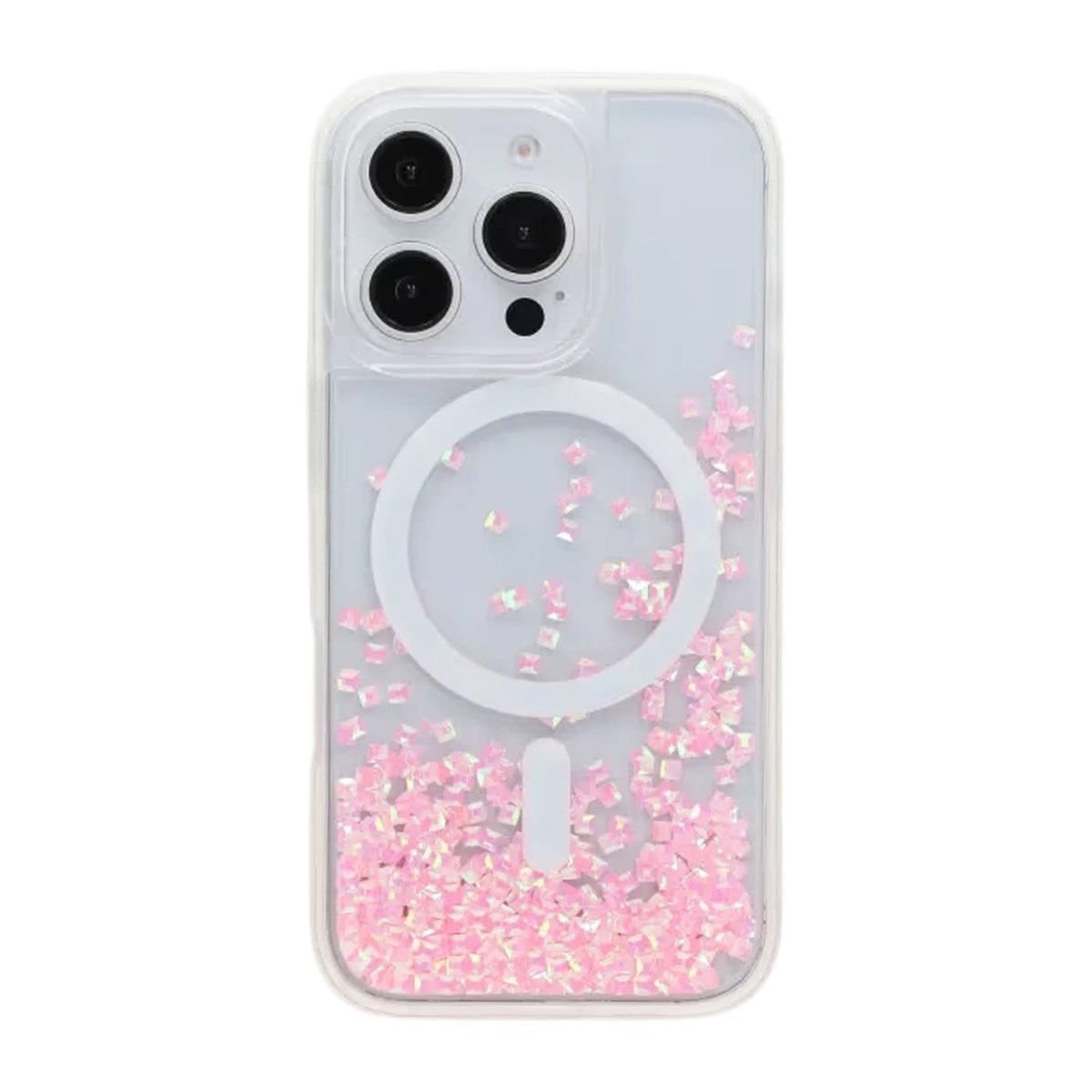 iPhone 16 Pro Max Skal Diamond Quicksand MagSafe Rosa