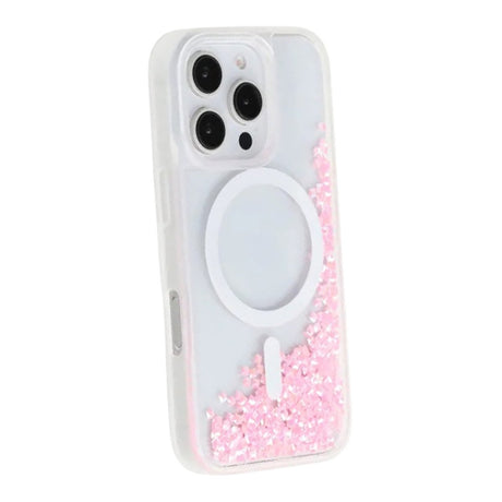 iPhone 16 Pro Max Skal Diamond Quicksand MagSafe Rosa