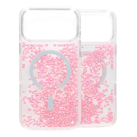 iPhone 17 Pro Max Skal Diamond Quicksand MagSafe Rosa