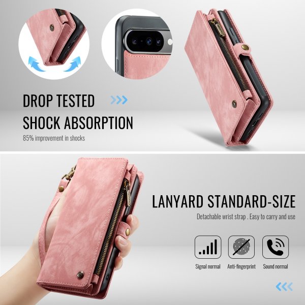 CaseMe Google Pixel 10/Pixel 10 Pro Fodral 008 Series Löstagbart Skal Rosa