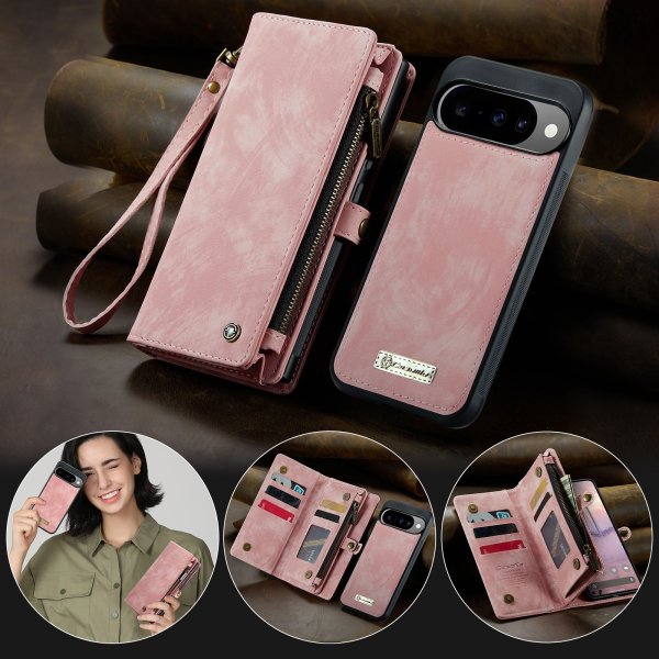 CaseMe Google Pixel 10/Pixel 10 Pro Fodral 008 Series Löstagbart Skal Rosa