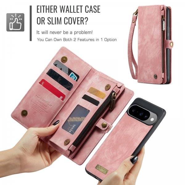 CaseMe Google Pixel 10/Pixel 10 Pro Fodral 008 Series Löstagbart Skal Rosa