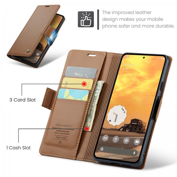 CaseMe Google Pixel 9/9 Pro/Pixel 10/10 Pro Fodral 023 Series Brun