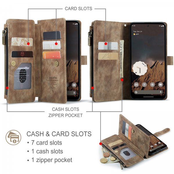 CaseMe Google Pixel 9/9 Pro/Pixel 10/10 Pro Fodral C30 Series Brun