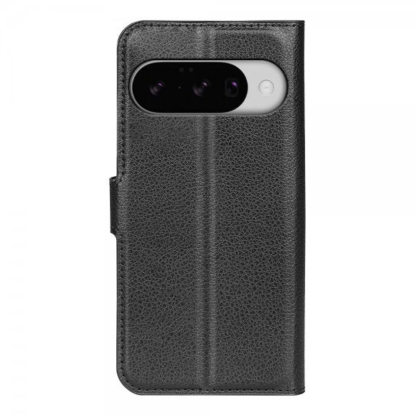 Google Pixel 10/Pixel 10 Pro Fodral Litchi Svart